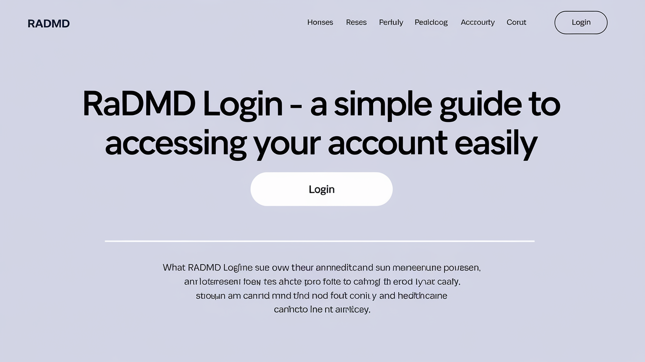 RadMD Login